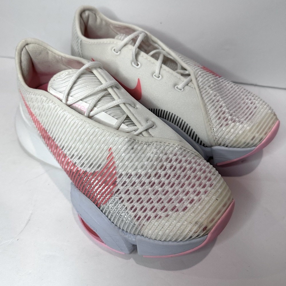 Nike Women's White and Pink SuperRep Shoes